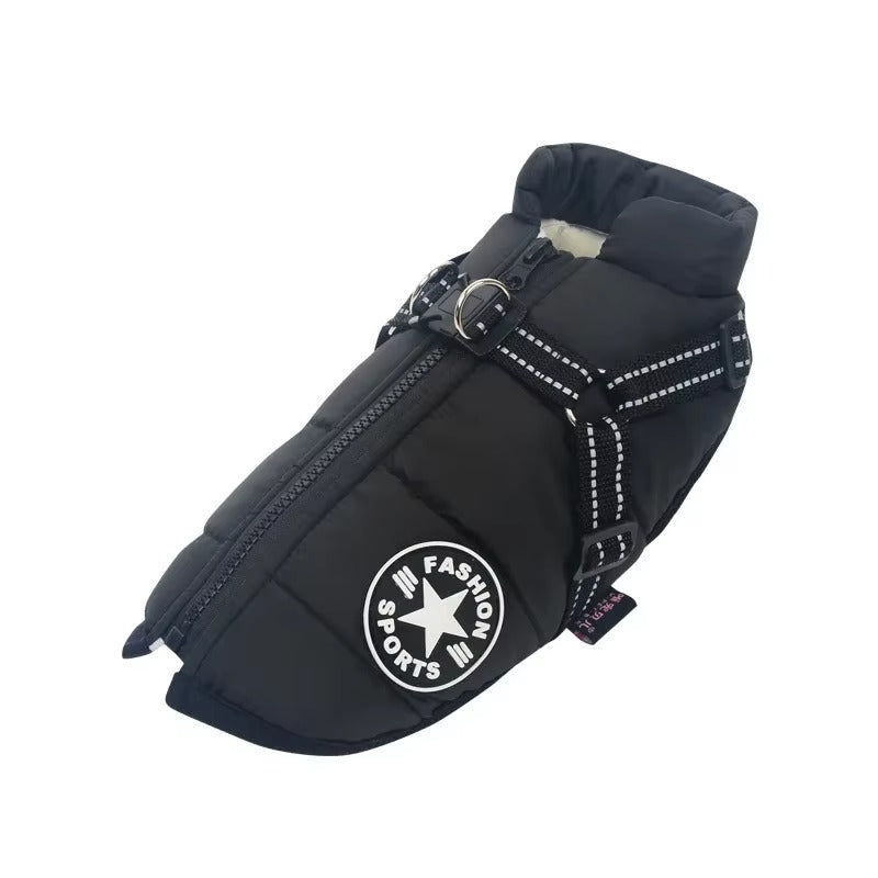 Waterproof Winter Dog Coat with Harness