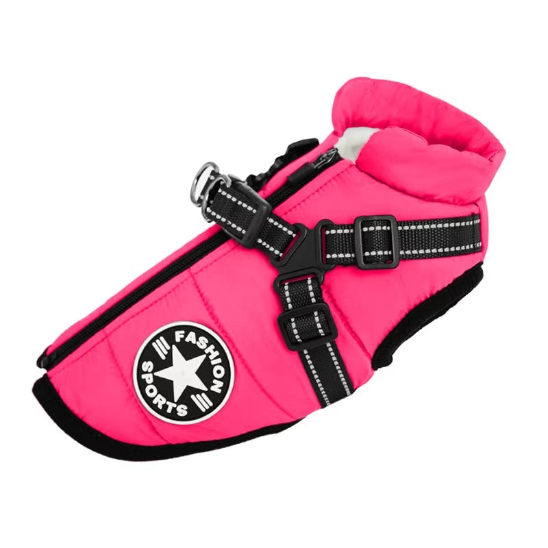 Waterproof Winter Dog Coat with Harness